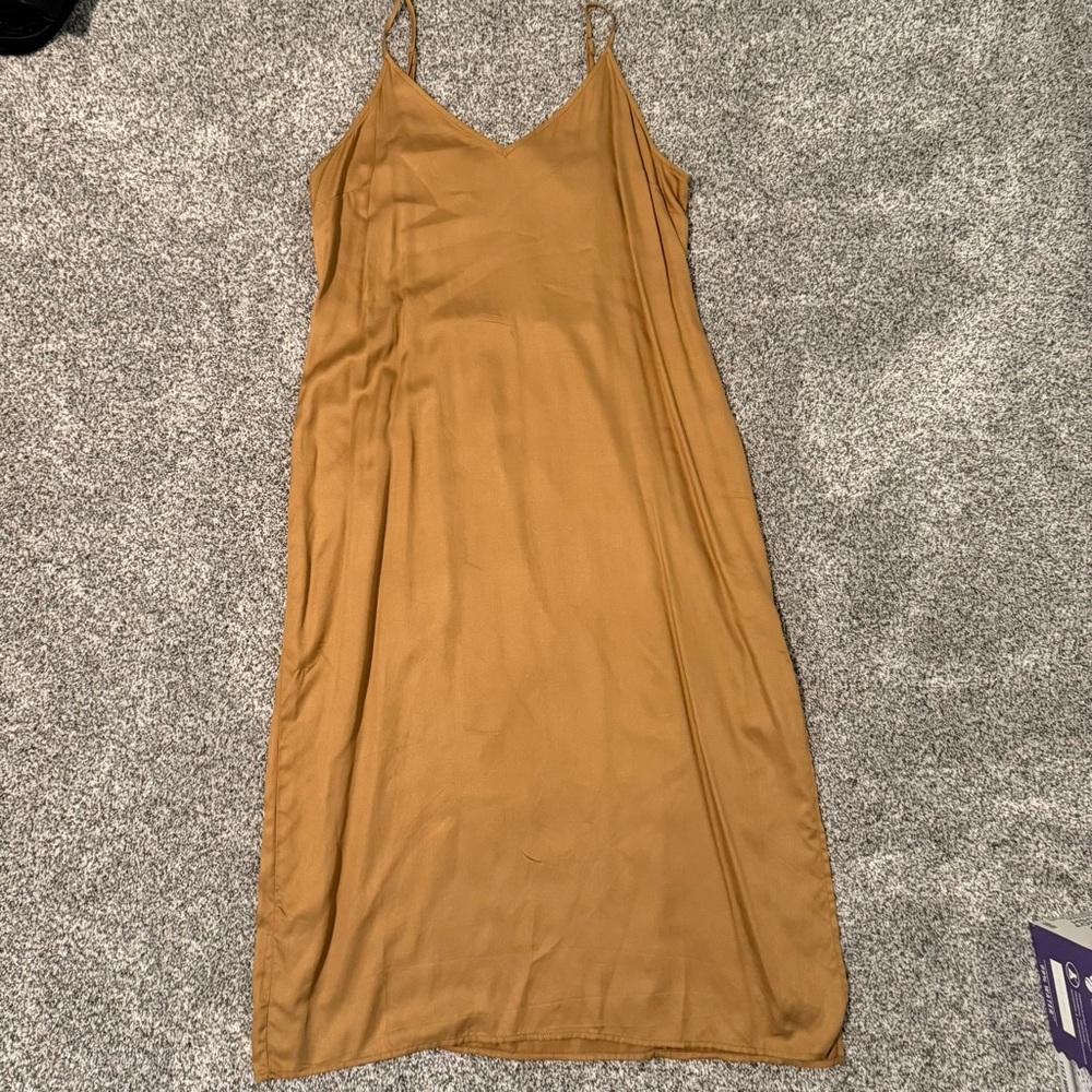 Old Navy Camel Dress with Spaghetti Straps